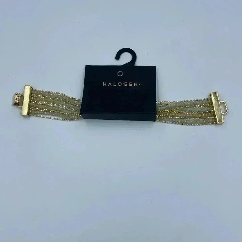 Halogen teal gold lock layered bracelet brand new, never worn still has tags